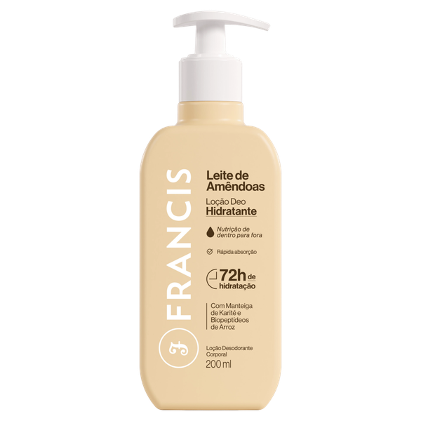LOCAO HIDRATANTE FRANCIS LEITE DE AMENDOAS 200ML