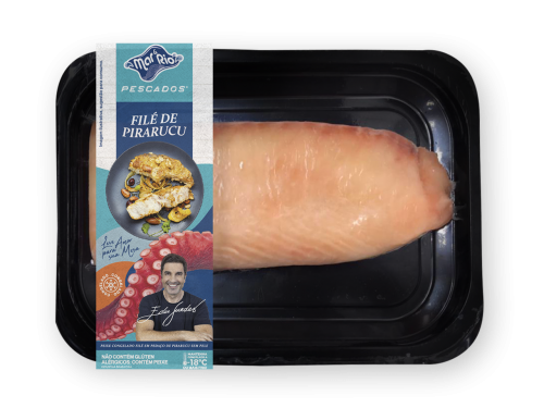 LOMBO DE PIRARUCU EM PEDAÇO COND S/PELE SKIN PACK 300G