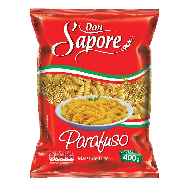 MACARRAO DON SAPORE PARAFUSO SEMOLA  400G