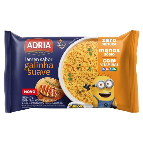 Macarrao Adria Lamen 75g Minions Galinha Suave