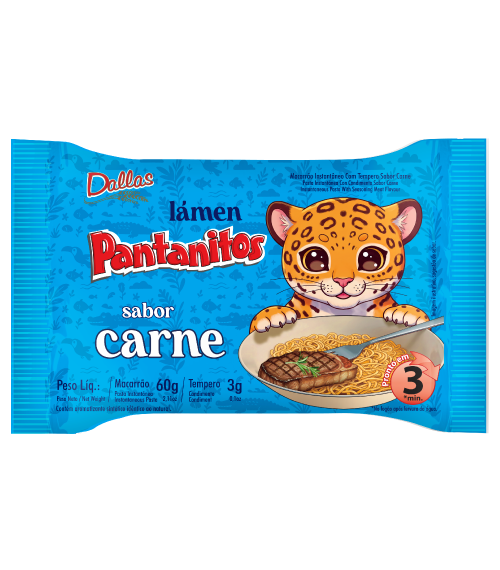 MACARRAO INSTANT. LAMEN PANTANITOS PCT 60GR CARNE