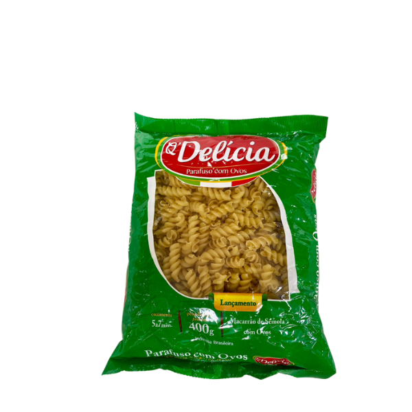 MASSSA Q DELICIA PARAFUSO C/OVOS 400G