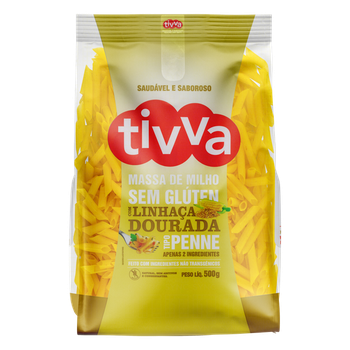 MACARRAO TIVVA PENNE LINHACA DOURADA S/G