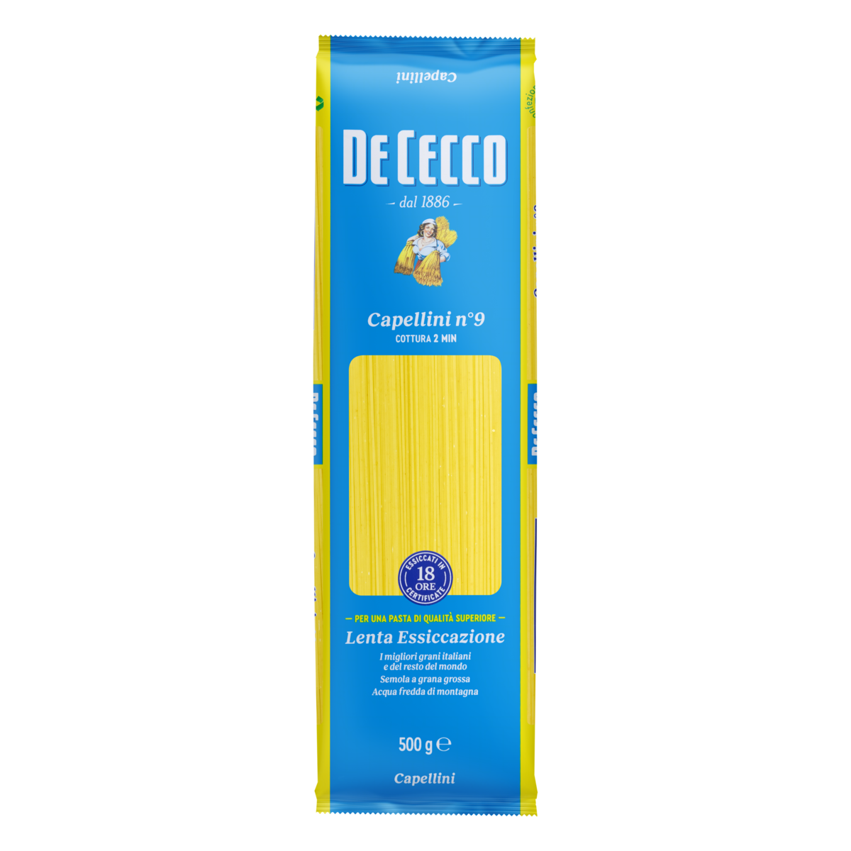 Macarrão Italiano De Cecco 500g Capellini N9