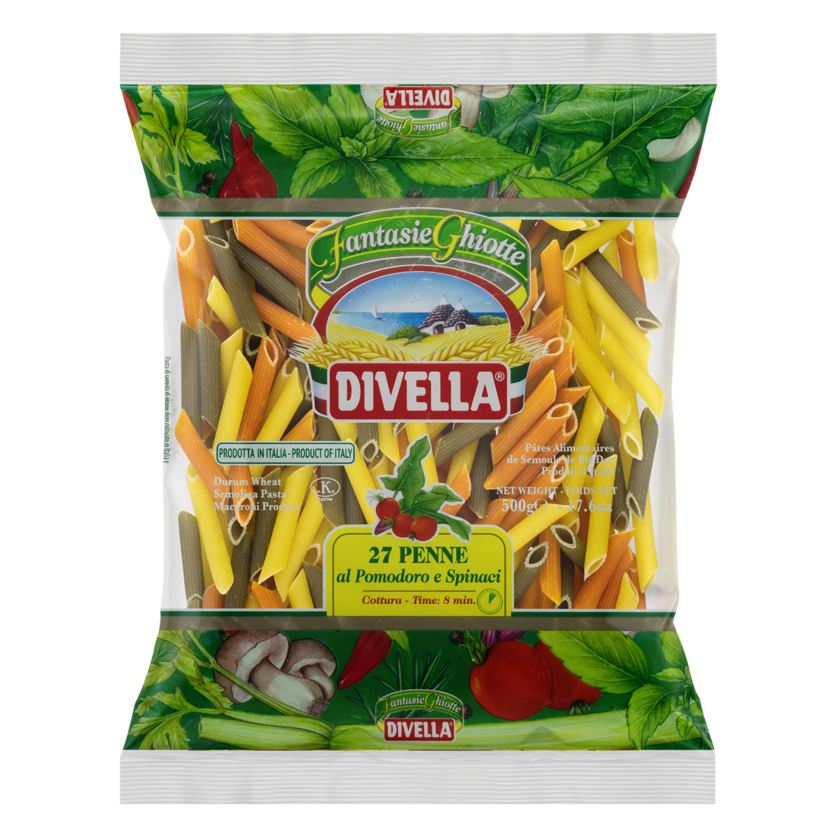 MACARRAO DIVELLA 500G PENNE RIG.TRIC.