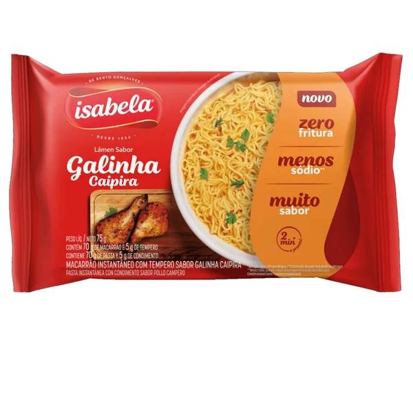 MACARRAO ISABELA INST. GALINHA CAIPIRA 75GR