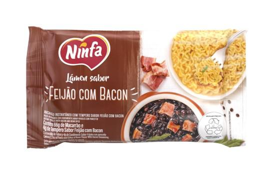 MACARRAO NINFA INSTANTANEO 70G - FEIJAO COM BACON