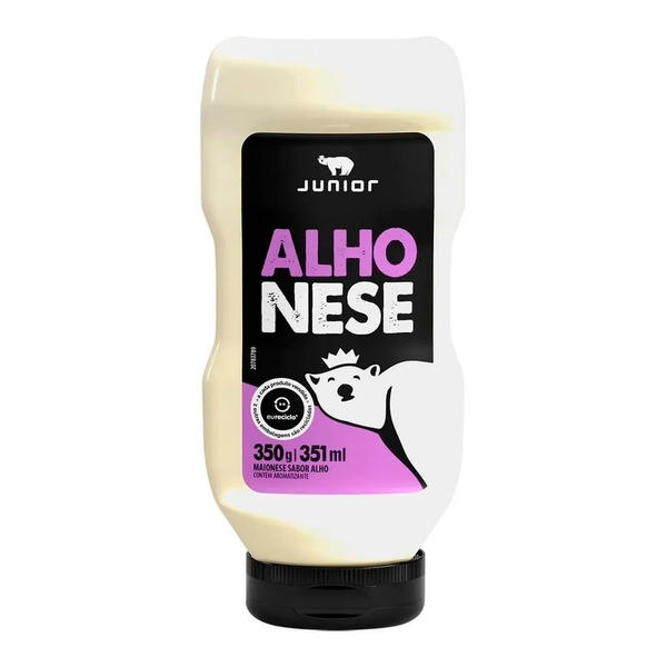 MAIONESE DE ALHO JUNIOR UPSIDEDOWN 350G	