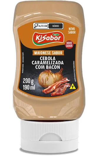 MAIONESE KISABOR CEB.OLA CARAMELIZADA E BACON 200G