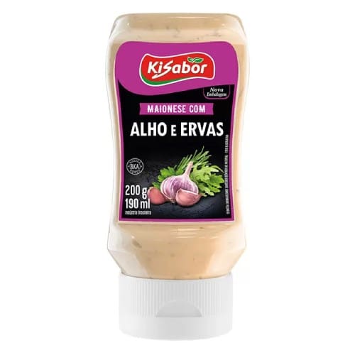 MAIONESE KISABOR ALHO ERVAS 200GR