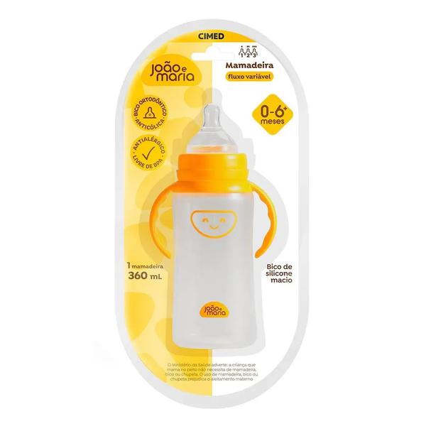 MAMADEIRA BICO AMARELO JOAO E MARIA 360ml