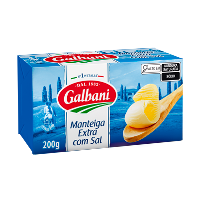 MANTEIGA GALBANI C/SAL TABLETE 200G