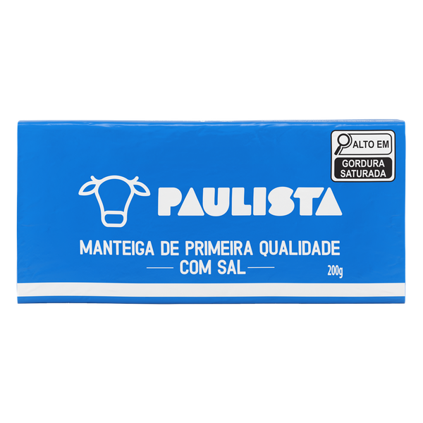 MANTEIGA PAULISTA 200G COM SAL TABLETE