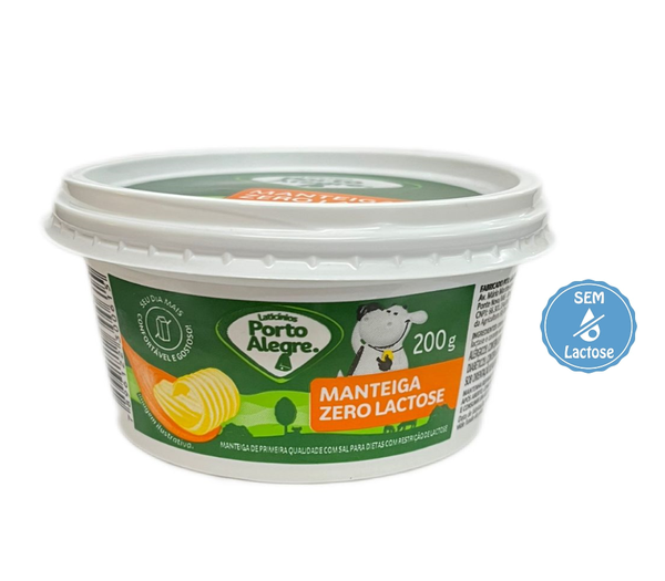 MANTEIGA PORTO ALEGRE COM SAL ZERO LACTOSE 200ML