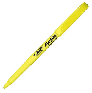 Marcador De Texto Bic Brite Liner Amar