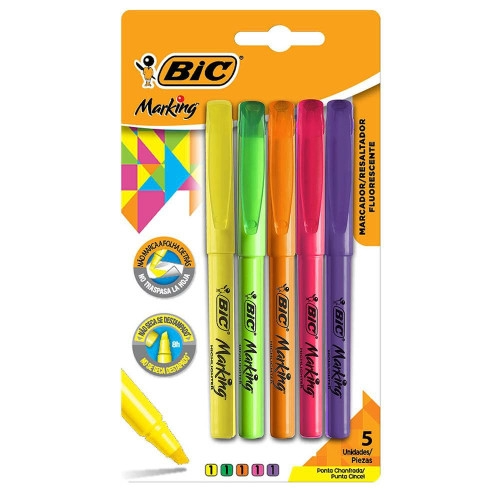 MARCADOR BIC P/TEXTO BRITE LINER SORT C/