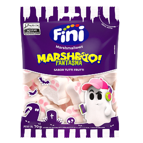 BALAS FINI MARSHMALLOWS FANTASMA TUTTI FRUTTI 70G