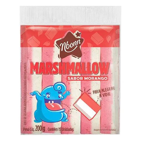 Marshmallow Morango Nbonn 200g