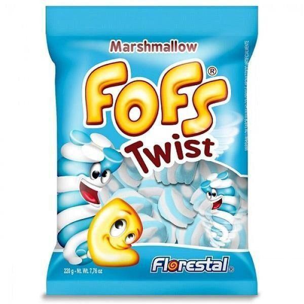 MARSHMALLOW FOFS TWIST AZUL/BRANCO 220G