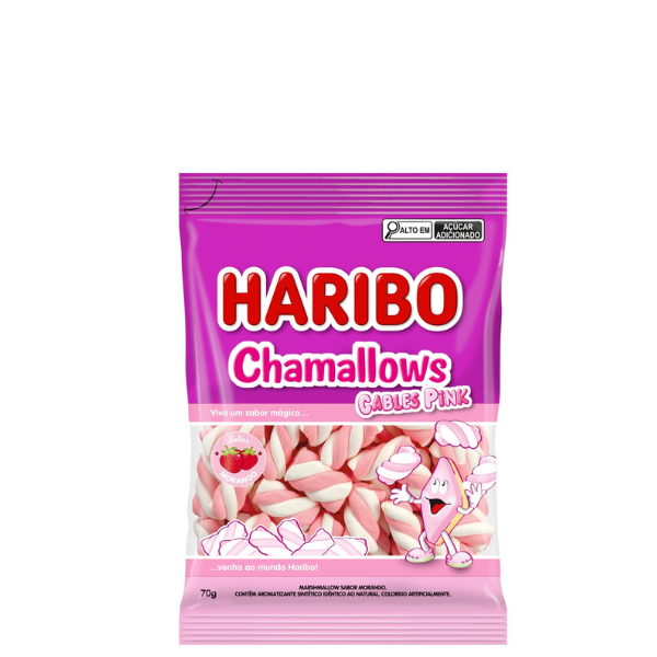 HARIBO MARSHMALLOW CABLE PINK 70G