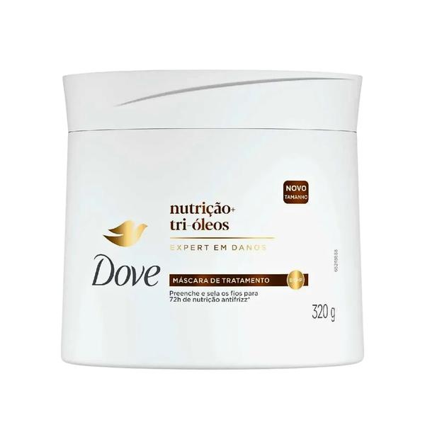MASCARA DOVE 320G NUTRICAO + TRI OLEOS