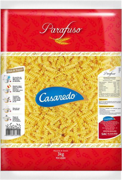 MASSA CASAREDO SEMOLA PARAFUSO 3KG