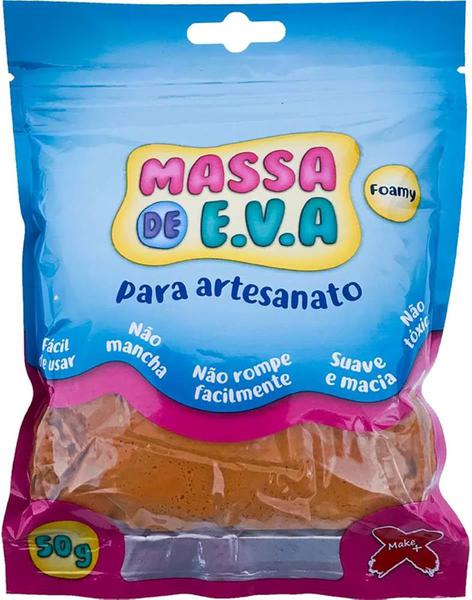 MASSA DE E.V.A PARA ARTESANATO MARRON 50G