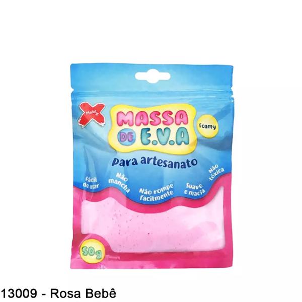 MASSA DE E.V.A PARA ARTESANATO ROSA BEBE 50G