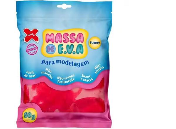 MASSA DE E.V.A PARA ARTESANATO VERMELHO 50G