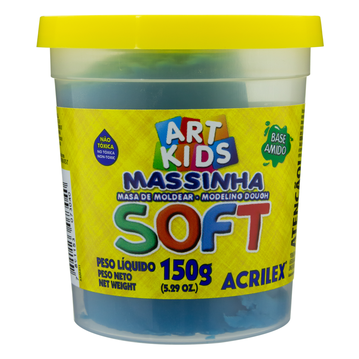 MASSA MODELAR SOFT ACRILEX AZUL
