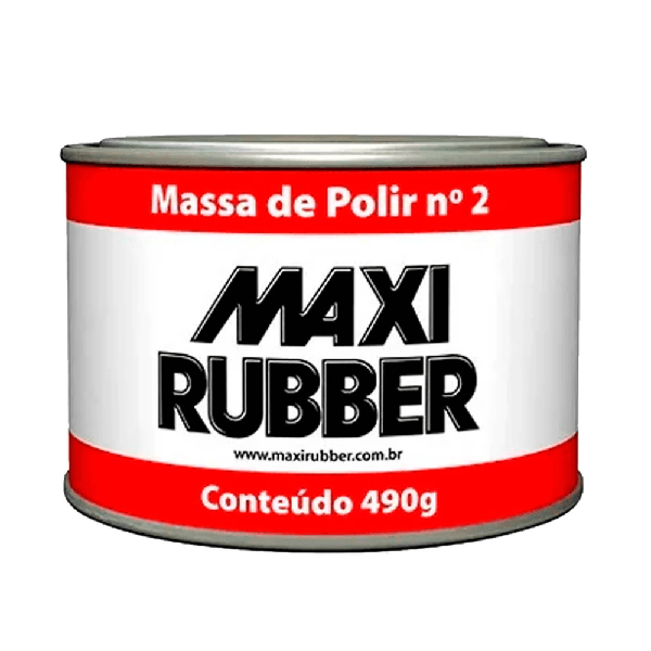 MASSA POLIR BRANCA NR2 MAXI RUBBER 490GR