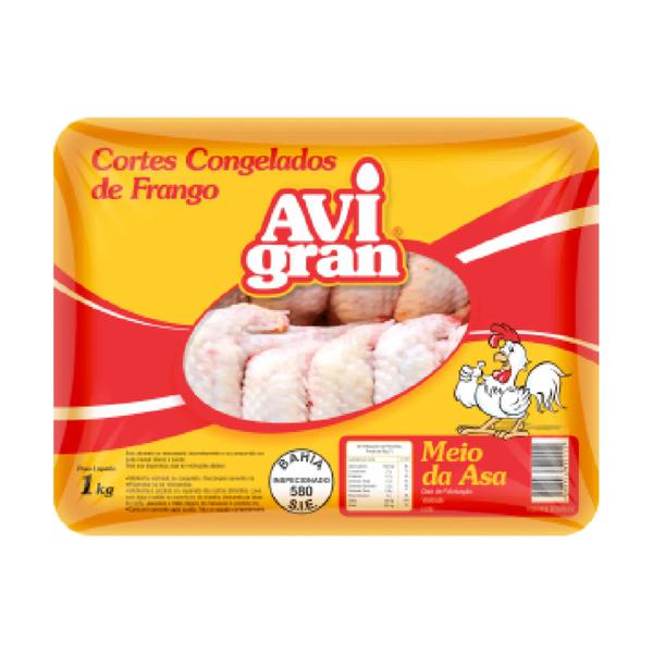 Meio Da Asa De Frango 1kg Pct Avigran