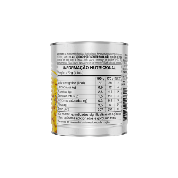 CONSERVA MILHO VERDE VALOR 170G