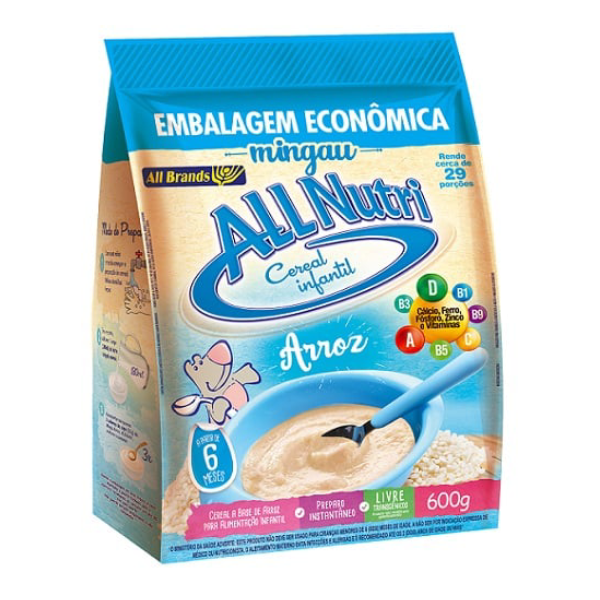 MINGAU ALLNUTRI 600G REFIL ARROZ