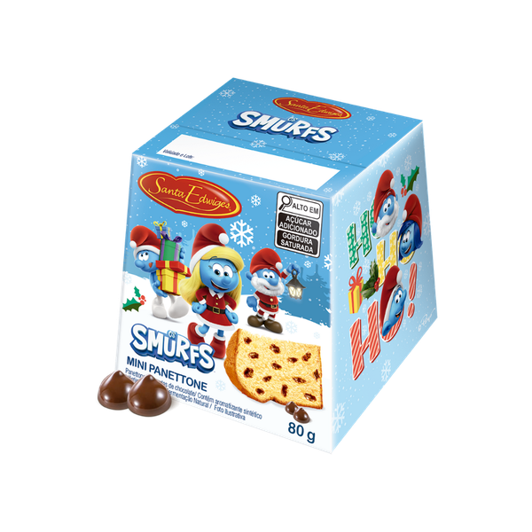 MINI PANETTONE SMURFS 80G GOTAS CHOC