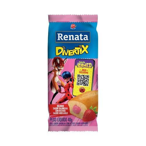 MINI BOLO RENATA 40G BAUNILHA MORANGO C