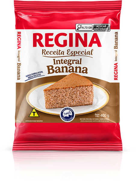 MISTURA BOLO INTEGRAL BANANA REGINA 400G