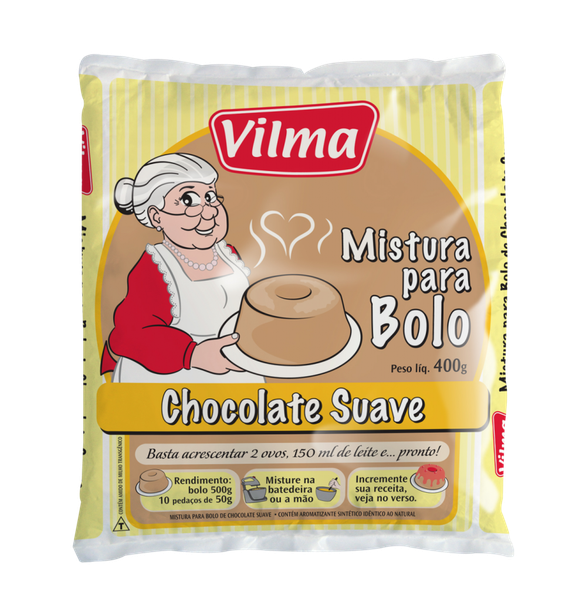 MISTURA BOLO VILMA 400G CHOCOLATE SUAVE