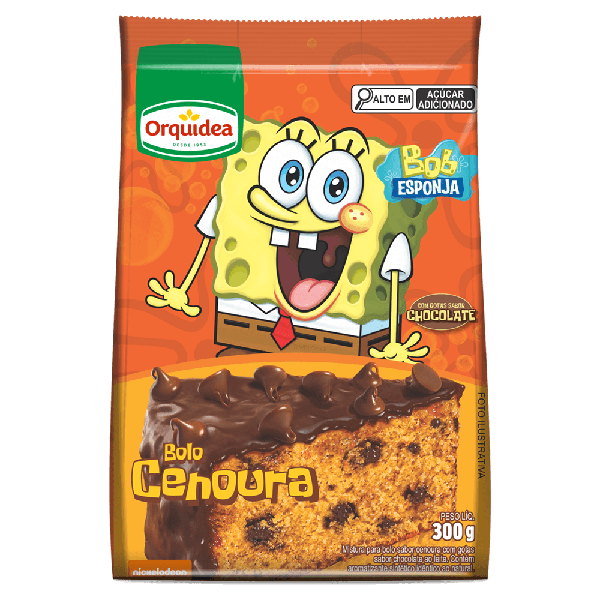 Mistura Bolo Orquidea Cenoura Bob Esponja 300g