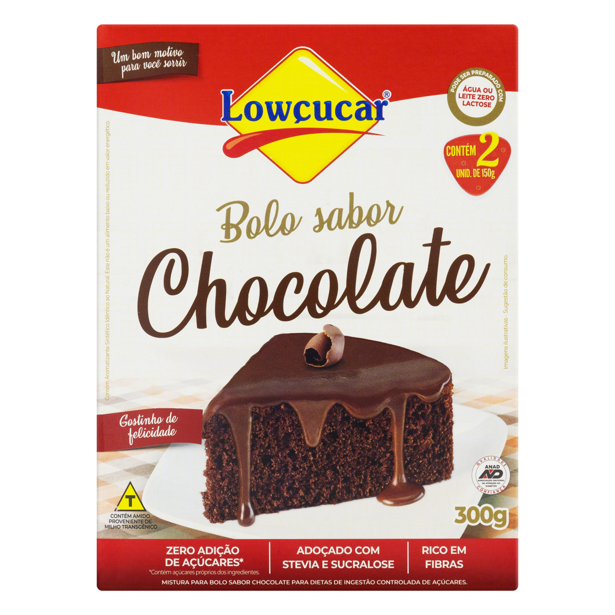 MIST.BOLO LOWCUCAR 300G LIGHT CHOCOLATE