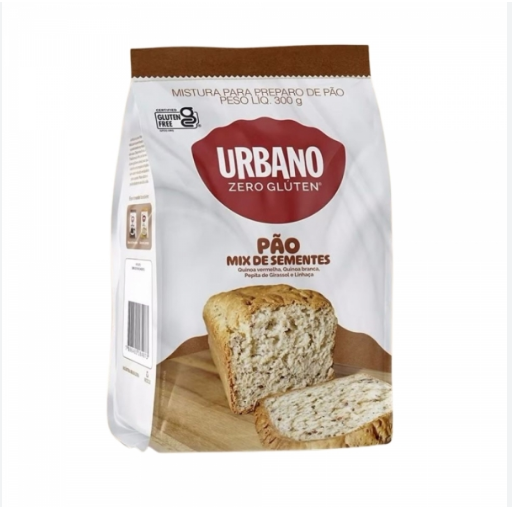 MISTURA PARA PAO SEM GLUTEN MIX DE SEMENTES URBANO 300GR