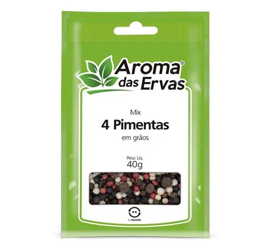 TEMP.AROMA DAS ERVAS PT 40G MIX 4 PIMENTAS GRAOS