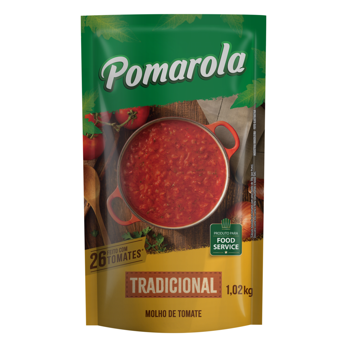 Molho De Tomate Pomarola Tradicional 1,02kg