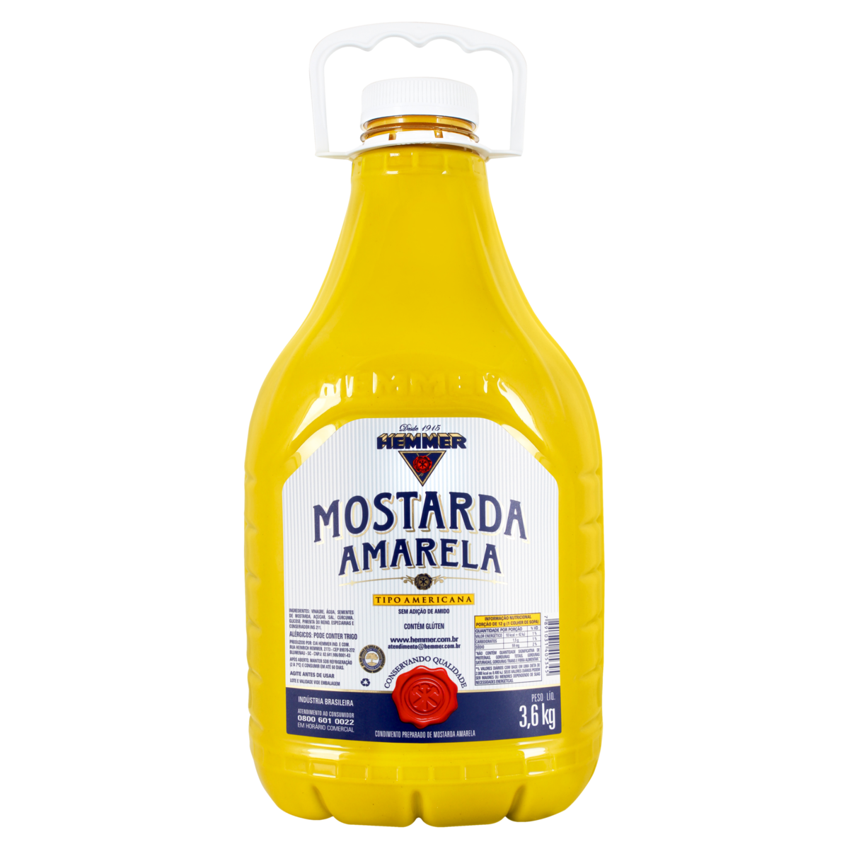 MOLHO MOSTARDA HEMMER BOMBONA 3,6 KG