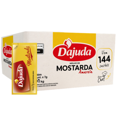 MOLHO DE MOSTARDA AMARELA DAJUDA SACHE 7GR CX C/ 144UND