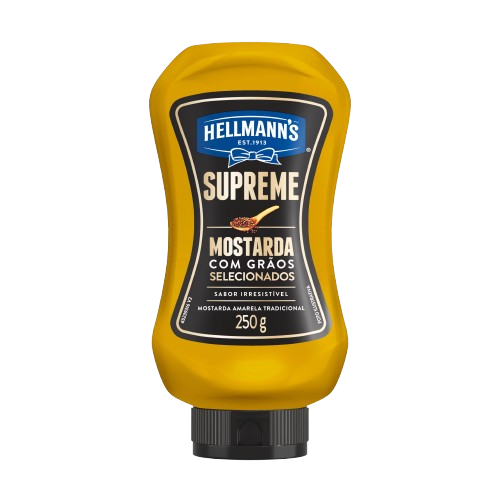 MOLHO HELLMANS SUPREME MOSTARDA COM GRAOS 250G