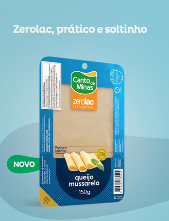 Queijo Mussarela Canto De Minas 150g Fatiado/Zero Lactose
