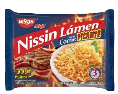 MACARRÃO INSTANTÂNEO NISSIN LÁMEN CARNE PICANTE 80G