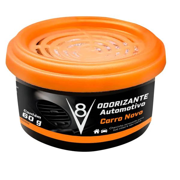 ODORIZADOR AUTO V8 GEL CARRO NOVO 60G