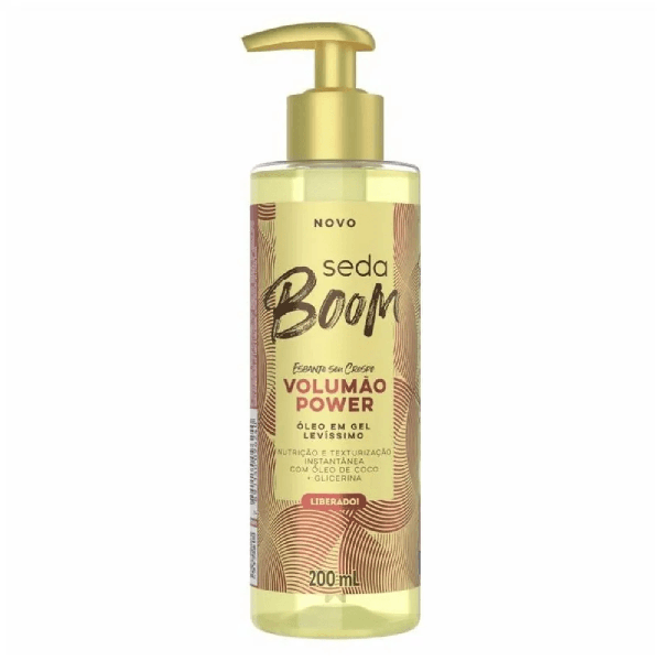 OLEO GEL SEDA BOOM 200ML VOLUMAO POWER